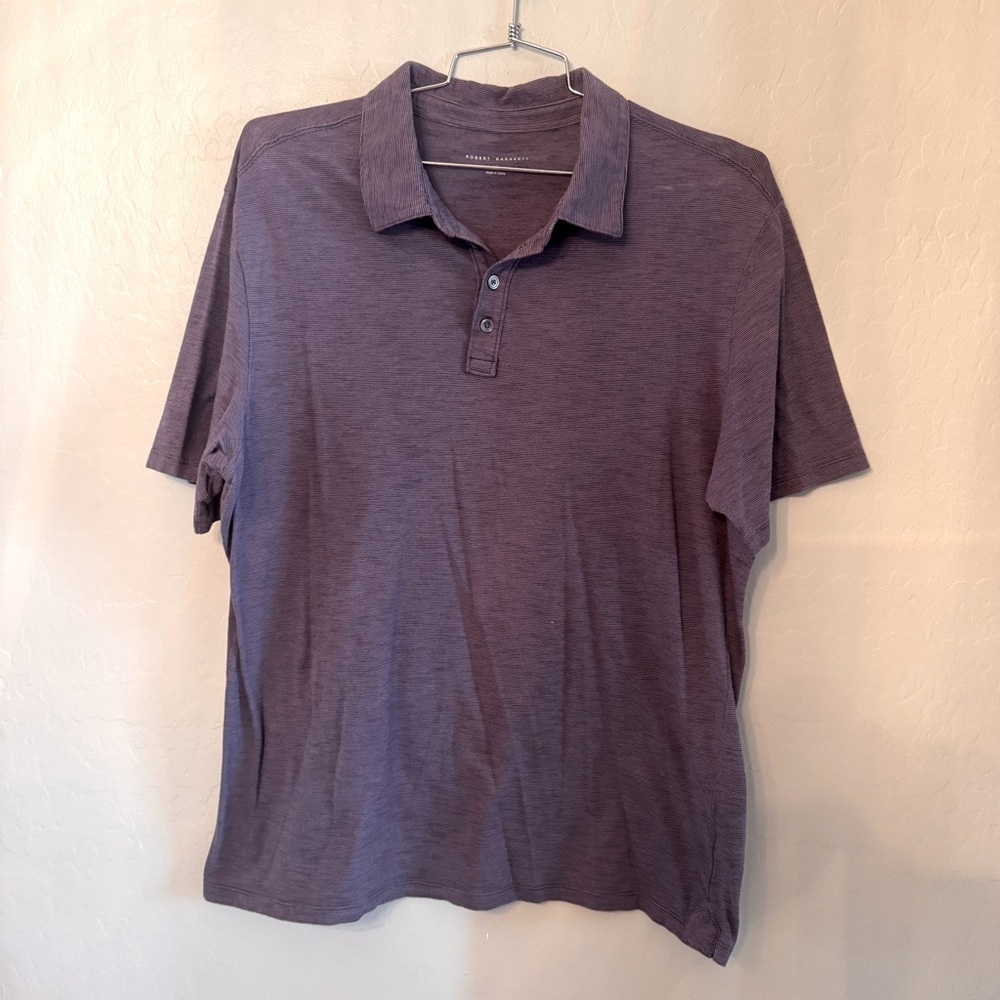 Robert Barakett purple polo shirt 100% Cotton XL